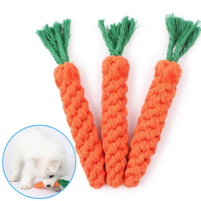 Durable Carrot Rope Dog Chew Toy