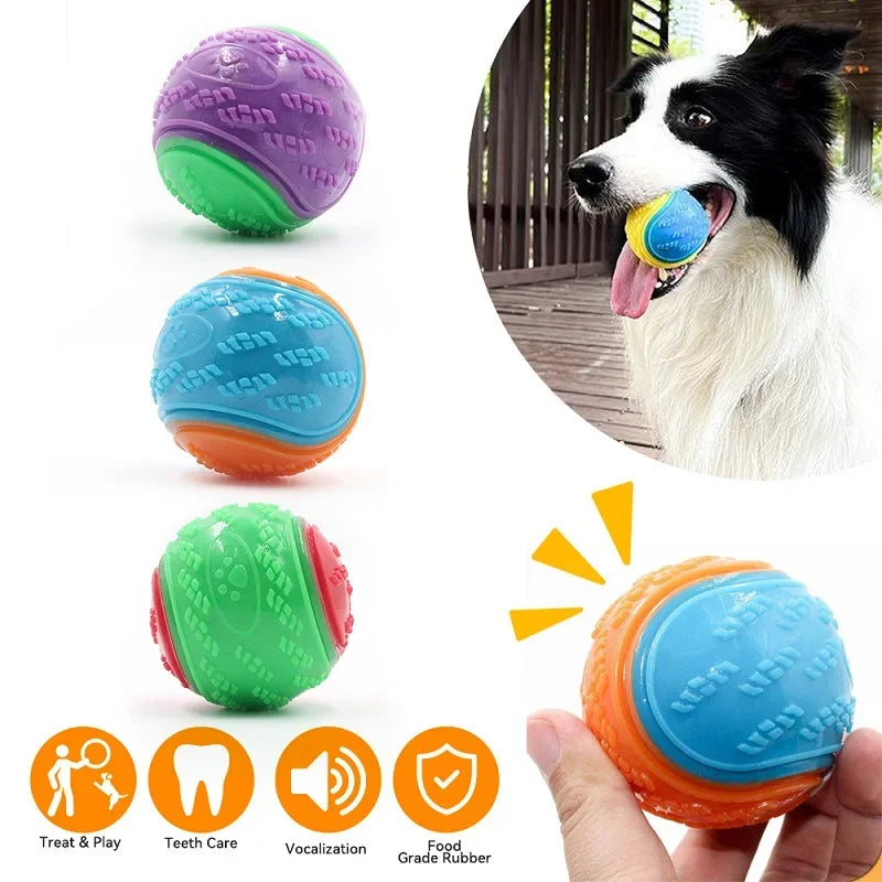 squeaky rubber dog ball