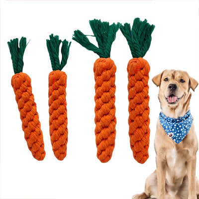 Durable Carrot Rope Dog Chew Toy
