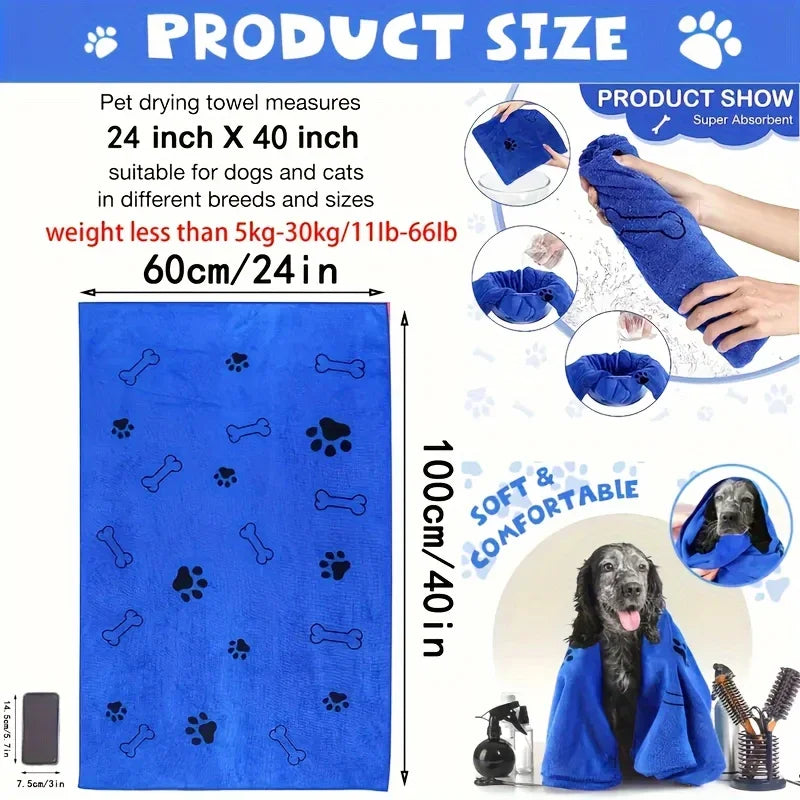 Quick-Dry Microfiber Pet Towel