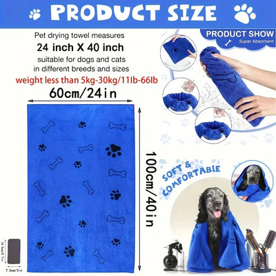 Quick-Dry Microfiber Pet Towel