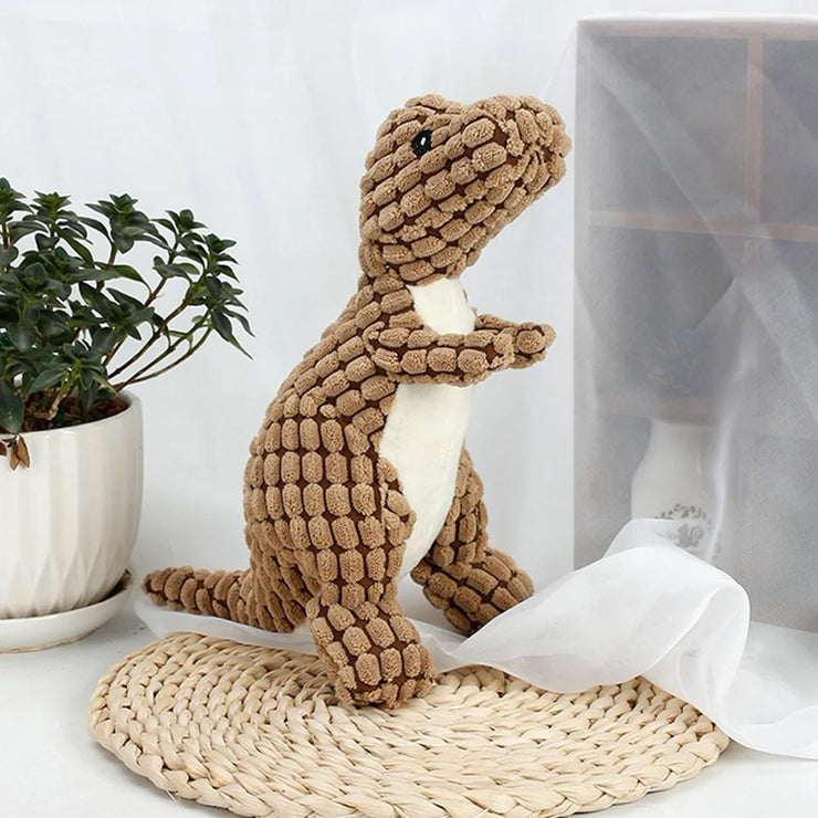 Plush Dinosaur Dog Toy