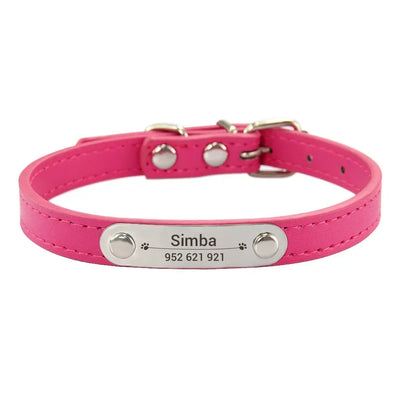 engraved ID pet collar