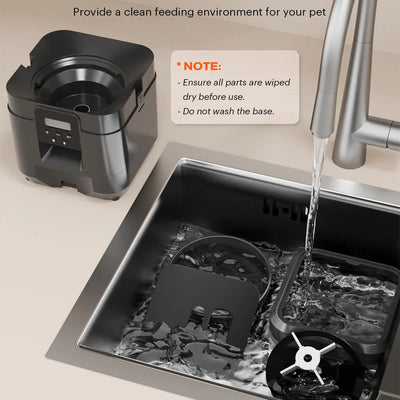 smart pet feeder with digital display