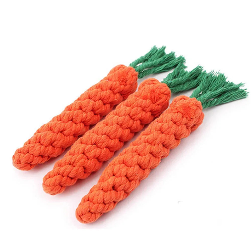 Durable Carrot Rope Dog Chew Toy