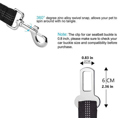 Reflective Dog Car Seat Belt