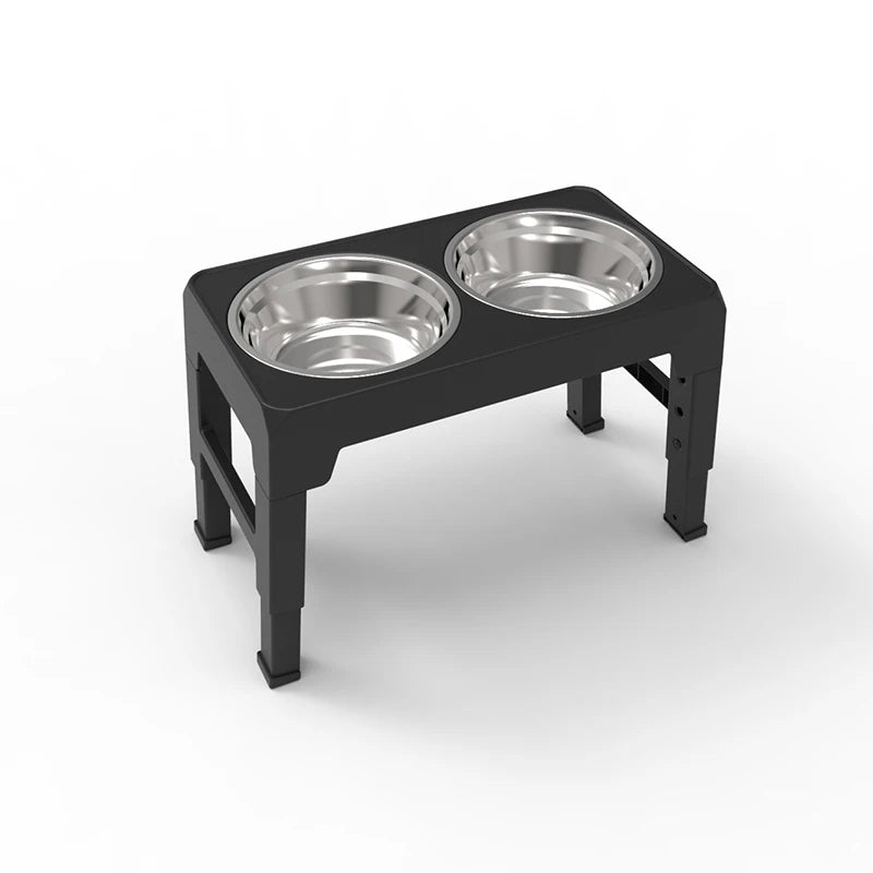 adjustable elevated dog bowl stand