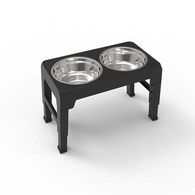 adjustable elevated dog bowl stand