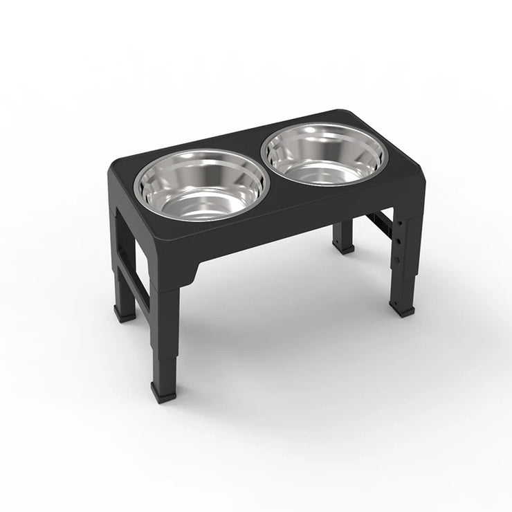 adjustable elevated dog bowl stand