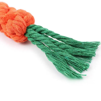 Durable Carrot Rope Dog Chew Toy
