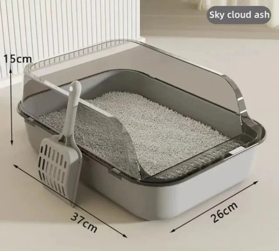 semi-enclosed litter box for cats
