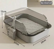 semi-enclosed litter box for cats