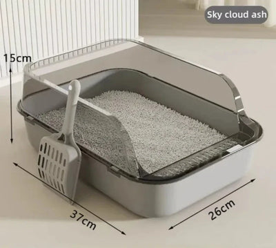 semi-enclosed litter box for cats