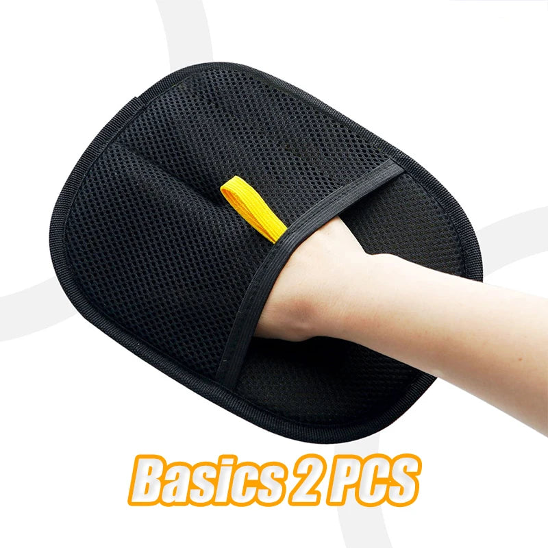 reusable dog brushing mitt