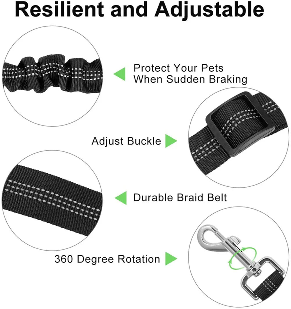Reflective Dog Car Seat Belt