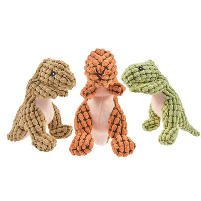 Plush Dinosaur Dog Toy
