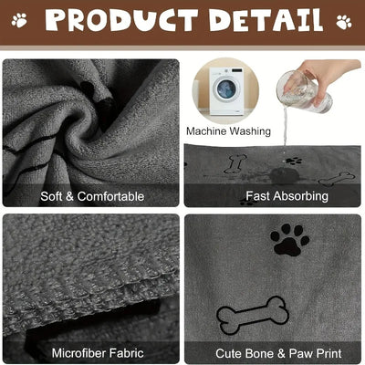 Quick-Dry Microfiber Pet Towel