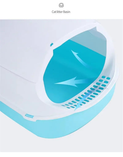 semi-enclosed litter box for cats