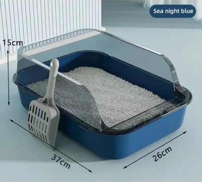 semi-enclosed litter box for cats