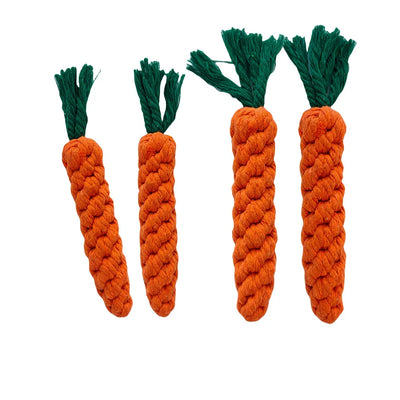 Durable Carrot Rope Dog Chew Toy
