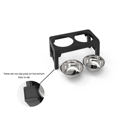 adjustable elevated dog bowl stand
